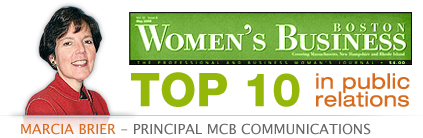 Marcia Brier Women's Business Top 10 in Public Relations
